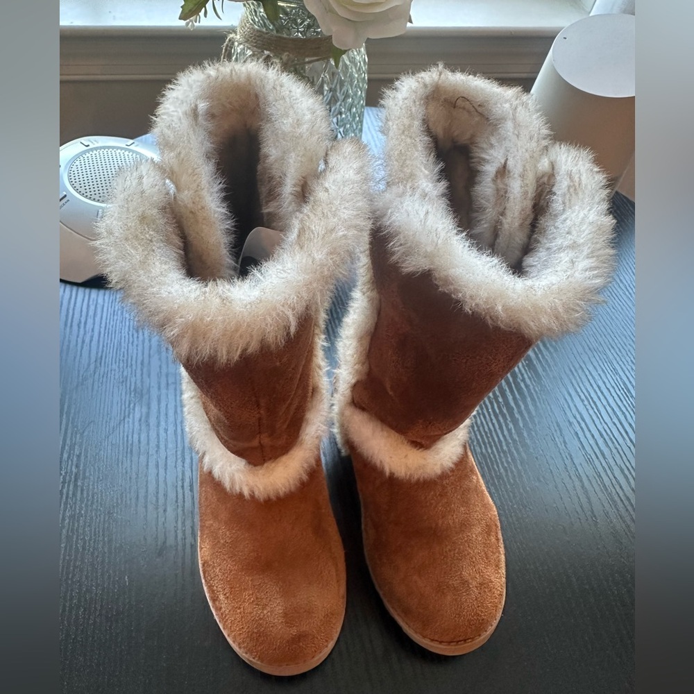 Sugar Brand Toddler Girl Brown Fur-Lined Boots